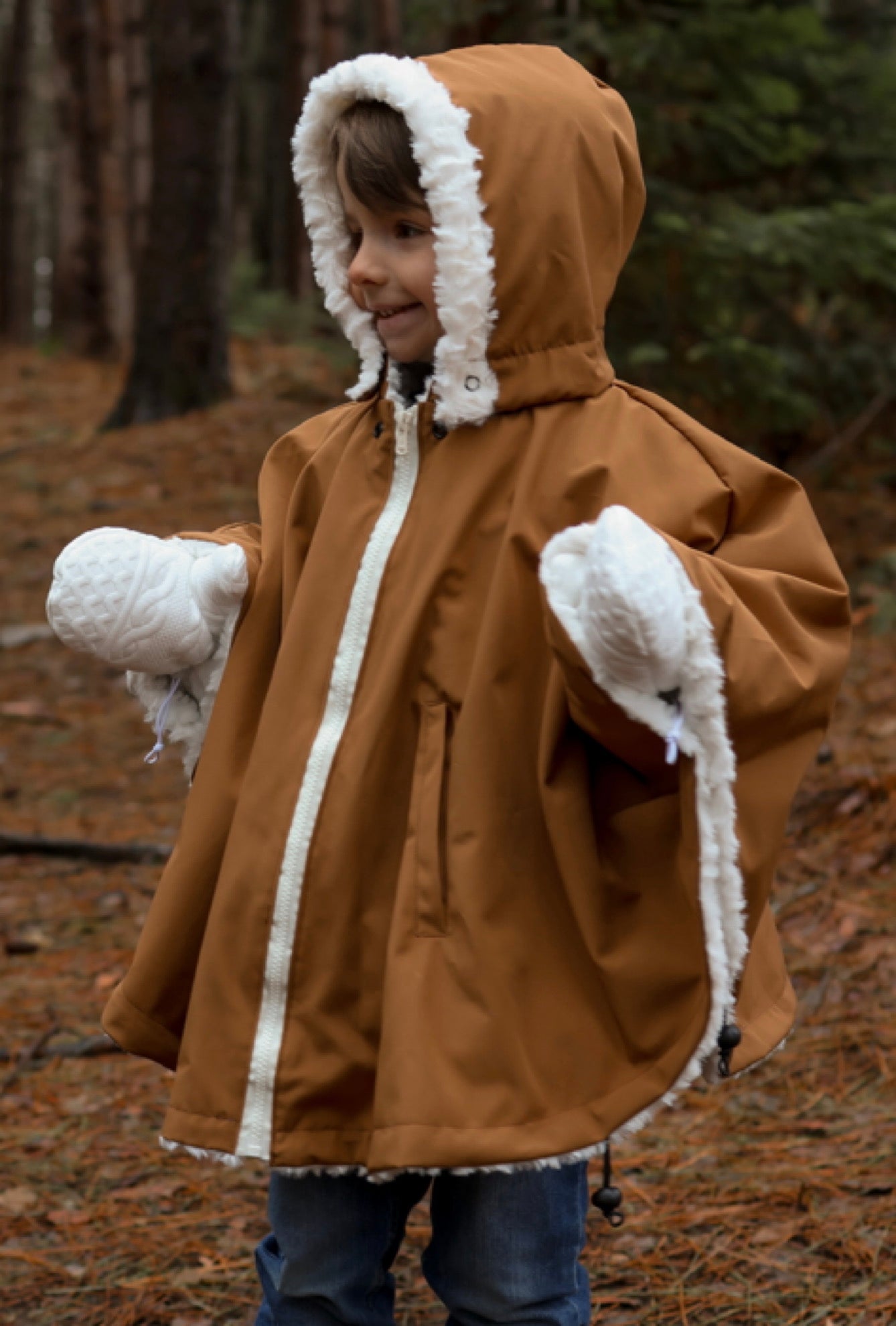 Poncho hybride 3 en 1 - Cappucino
