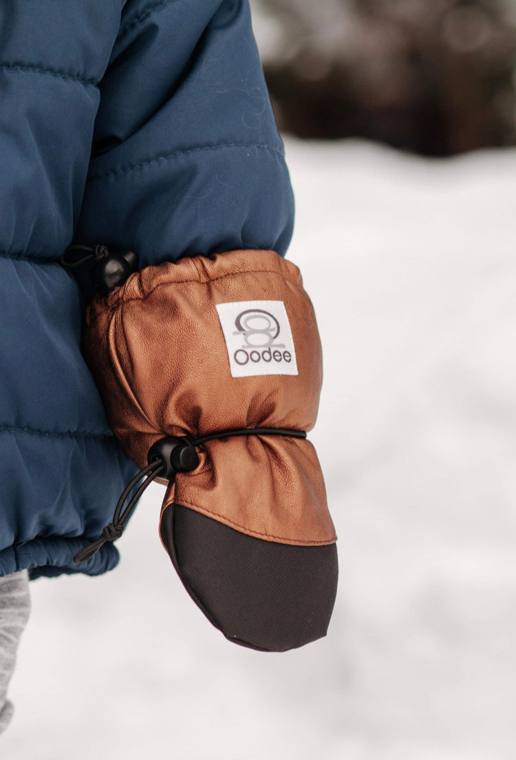 Mitaine avec pouce SIMILICUIR VÉGAN BRONZE