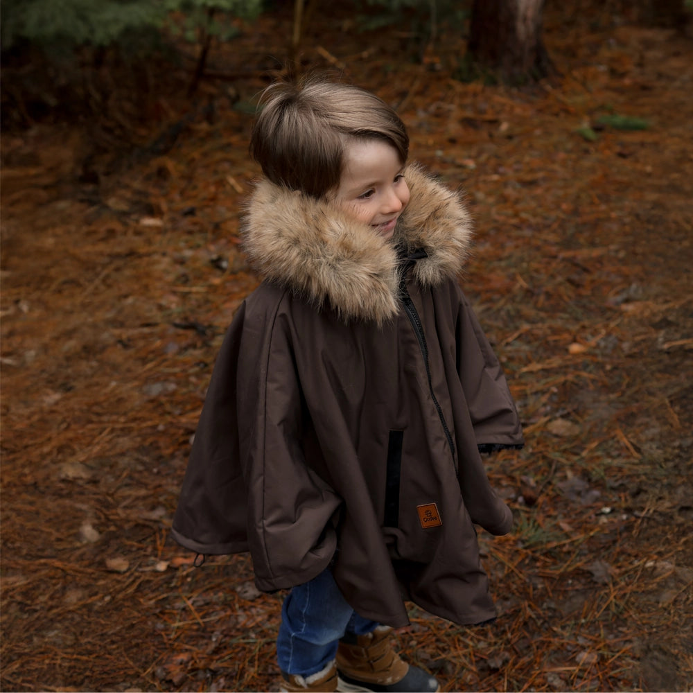 Poncho hybride 3 en 1 - Noisette