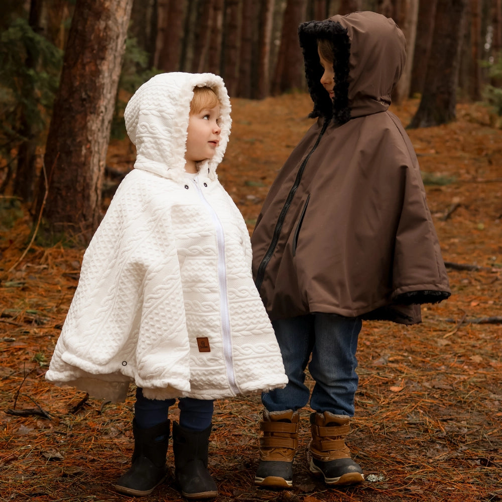 Poncho hybride 3 en 1 - Noisette