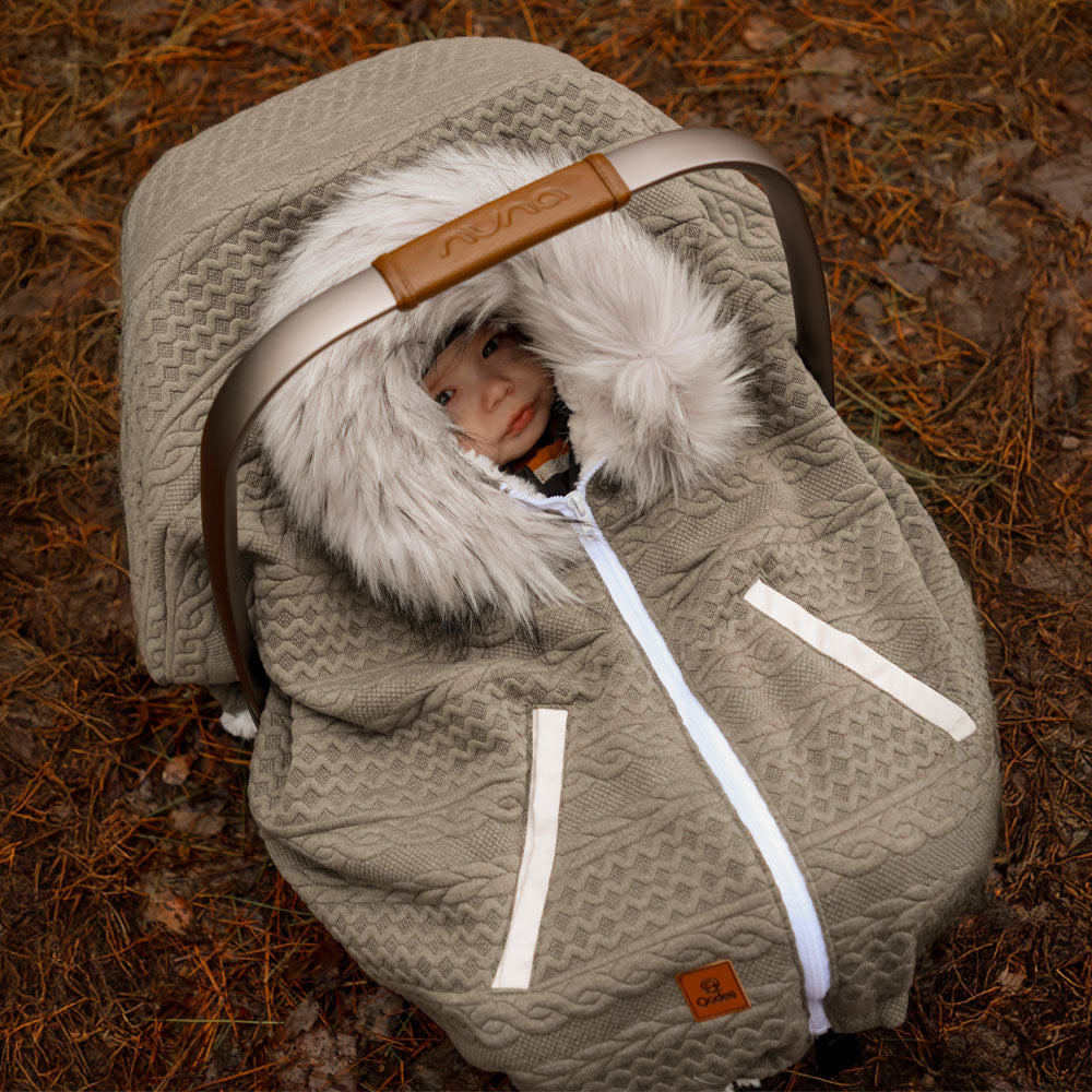Poncho hybride 3 en 1 - Torsadé Vert